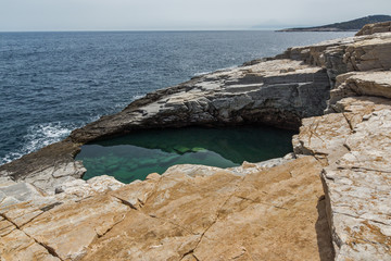 Giola Natural Pool in Thassos island, East Macedonia and Thrace, Greece 