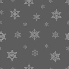 Naklejka na ściany i meble Winter Seamless Snowflake and star seamless Pattern. Vector EPS 10. snowflakes seamless