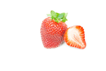Fresh strawberry on white background, Isolated.