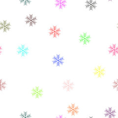 Winter Seamless colorful Snowflake Pattern. snowflakes seamless