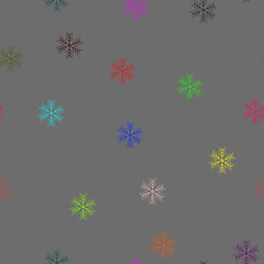 Winter Seamless colorful Snowflake Pattern. snowflakes seamless