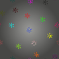 Winter Seamless colorful Snowflake Pattern. snowflakes seamless