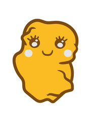 süß niedlich gesicht klein baby 1 nugget chicken hühnchen huhn fleisch fast food lecker essen hunger snack