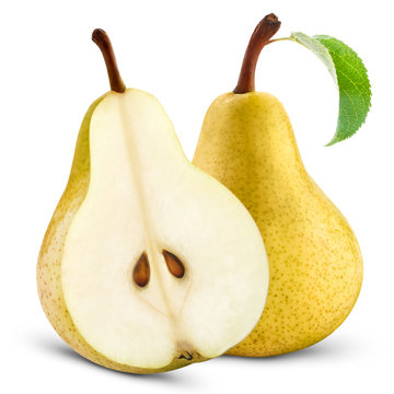 ripe yellow pears