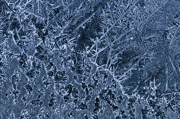 Foto auf Alu-Dibond abstrakte Eisstrukturen auf Dächern © Sebastian