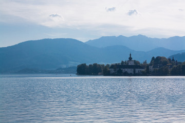 Schloss Ort on Traunsee lake, Gmunden, Austria