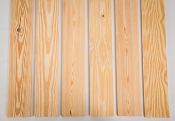 Wood Lumber Boards Lined Up