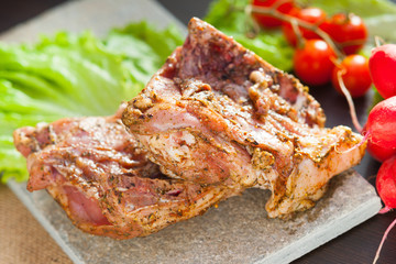 Marinated chicken meat 