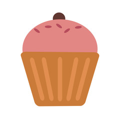 Cupcake sweet dessert vector illustration graphic design