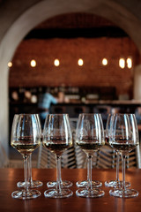 Glasses of white wine