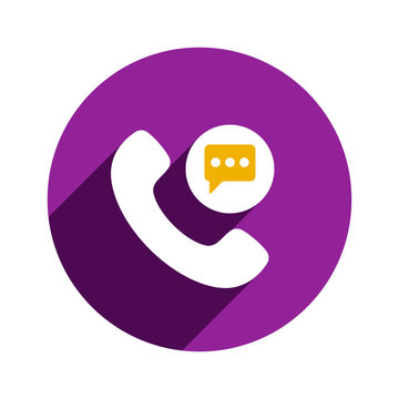 recommend clip art: Chat communication handle handset phone speech bubble telephone icon