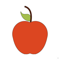 Apple fruit isolated vector illustration graphic design