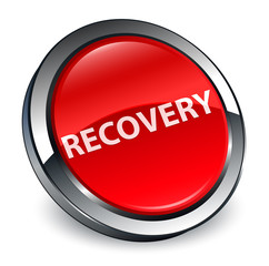 Recovery 3d red round button