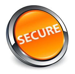 Secure 3d orange round button