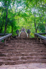 Wat Banan stairs to the temple, Battambang