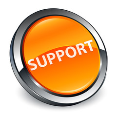 Support 3d orange round button