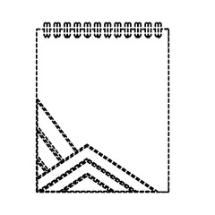 notepad with lines design sticker over white background vector illustration