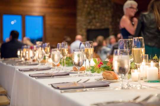 Wedding Reception Table at Winery Wedding