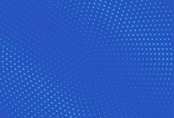 Abstract blue halftone pattern. Futuristic panel. Grunge dotted backdrop with circles, dots, point. Vector illustration