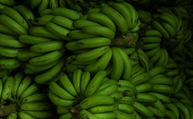 green plantain banana market shop