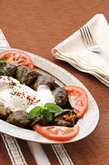 Beef stuffed chard