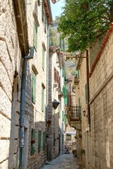 Fototapeta na wymiar Les bouches de Kotor et la vieille ville