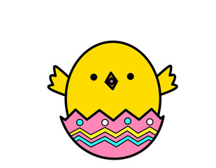 ヒヨコ(色、殻下、模様線)