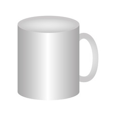 white mug with design over white background vector illustration