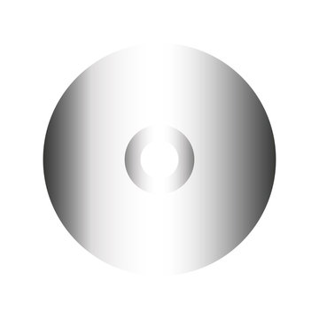 white CD with design over white background vector illustration