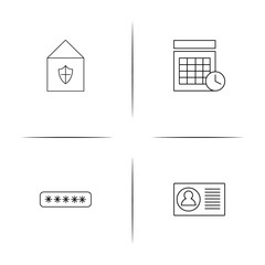 Internet Technologies simple linear icon set.Simple outline icons