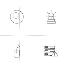 Internet Technologies simple linear icon set.Simple outline icons