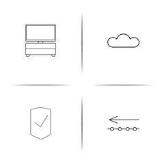 Internet Technologies simple linear icon set.Simple outline icons