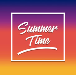 Summer time design over colorful background, vector illustration