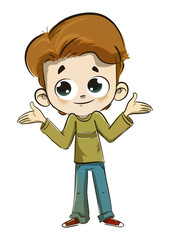 Niño inocente que no sabe que ha pasado