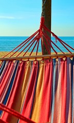 Fototapeta premium hammock for relaxing on the beach