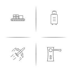 Travel simple linear icon set.Simple outline icons