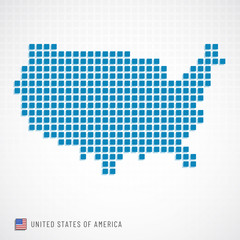 Fototapeta na wymiar USA map and flag icon