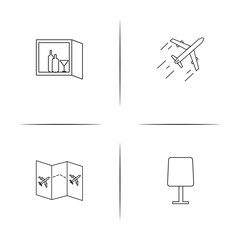 Travel simple linear icon set.Simple outline icons