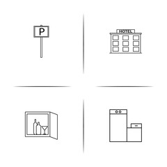 Travel simple linear icon set.Simple outline icons
