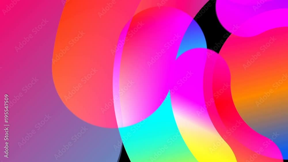 Poster abstraction with round colorful elements, 3d rendering background, computer generating