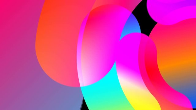 Abstraction with round colorful elements, 3d rendering background, computer generating