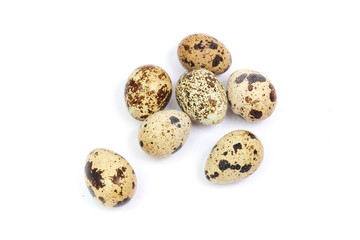 Quail egg isolated on white background