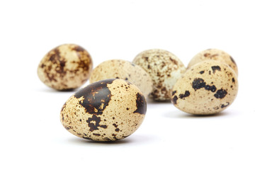 Quail egg isolated on white background