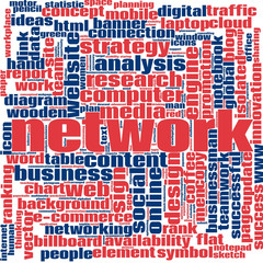 Network word cloud