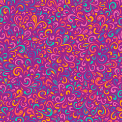 Wavy doodle seamless pattern
