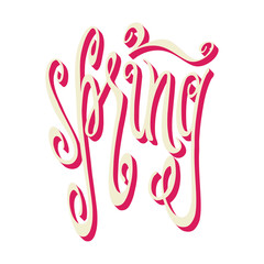 Spring hand drawn lettering