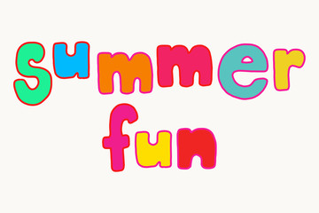 Bright Summer fun lettering