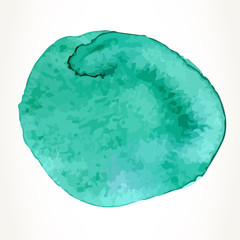 Aqua green watercolor circle