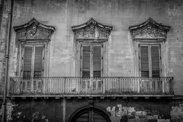 Lecce, Italy - Old windows in baroque style