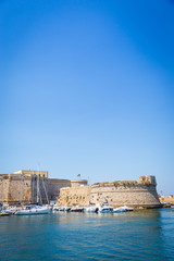 Fototapeta na wymiar Gallipoli, Italy - historical centre view from the sea